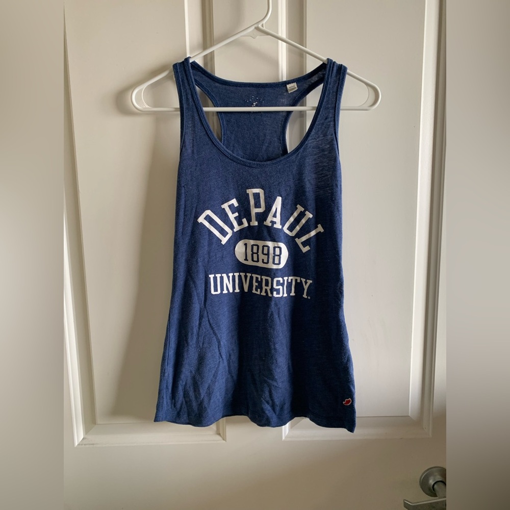 DePaul University Women Blue Tank Top Size Small